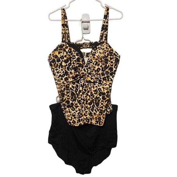 Swimsuits for all Leopard Print Wired 2 Piece Set - Picture 1 of 15
